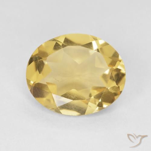 3.64ct Натуральный Золотой Цитрин, Овал, Чистота VS