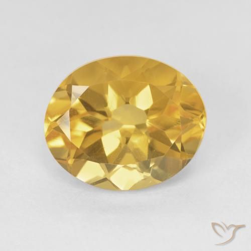 4.70ct Натуральный Золотой Цитрин, Овал, Чистота VVS