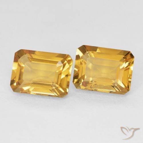 3.20 карата, натуральный Medium Dark-Golden Цитрин, Октагон / Изумрудная Огранка, VVS-VS