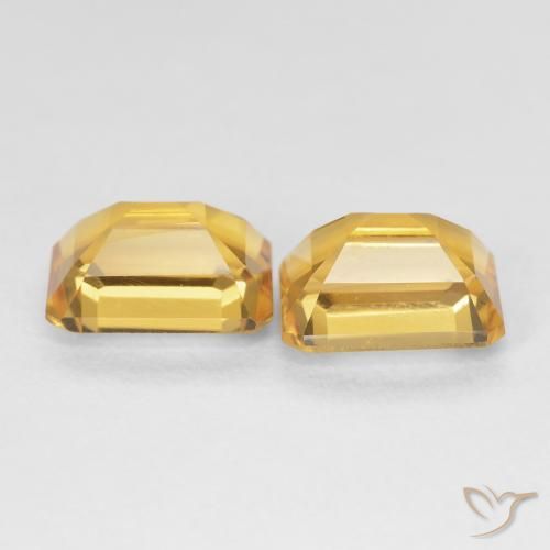 3.20 карата, натуральный Medium Dark-Golden Цитрин, Октагон / Изумрудная Огранка, VVS-VS