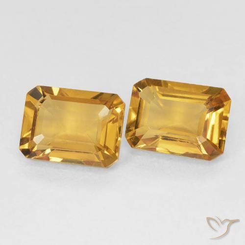 3.01 карата, натуральный Medium Light-Golden Цитрин, Октагон / Изумрудная Огранка, VVS-VS