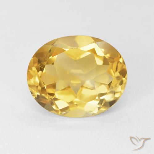 4.74ct Натуральный Средний желтый Цитрин, Овал, Чистота VVS