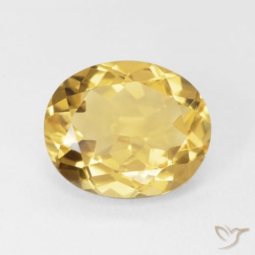 4.20ct Натуральный Средний золотой Цитрин, Овал, Чистота VVS
