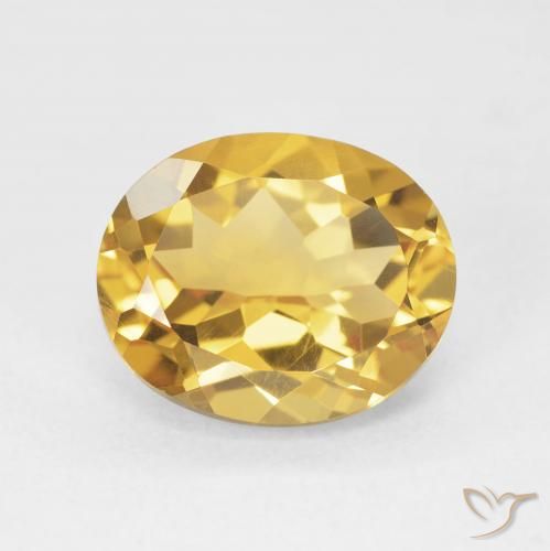 4.48ct Натуральный Золотой Цитрин, Овал, Чистота VVS