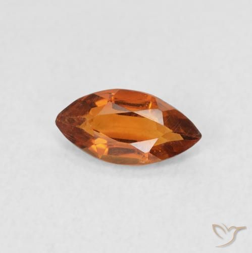 0.48ct Натуральный Темно-оранжевый Цитрин, Маркиза, Чистота VS