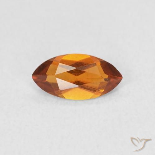 0.46ct Натуральный Оранжево-коричневый Цитрин, Маркиза, Чистота VS