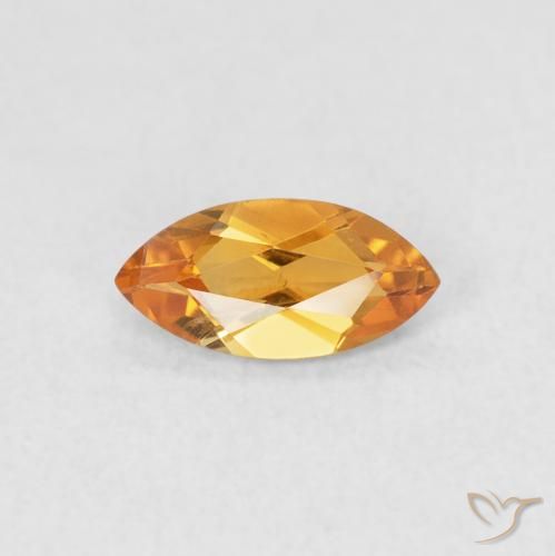 0.49ct Натуральный Золотой Цитрин, Маркиза, Чистота VS