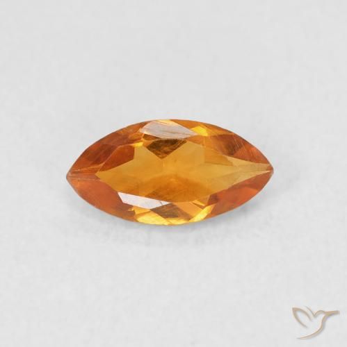 0.53ct Натуральный Средний апельсин Цитрин, Маркиза, Чистота VS