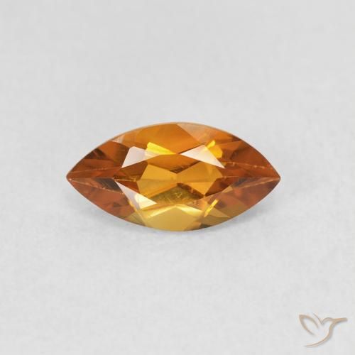 0.58ct Натуральный Средний апельсин Цитрин, Маркиза, Чистота VS
