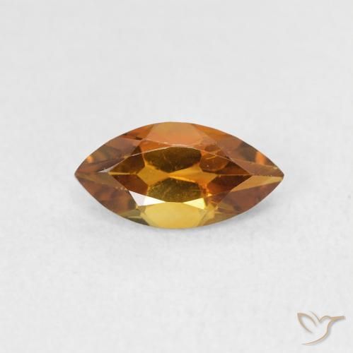 0.58ct Натуральный Оранжево-коричневый Цитрин, Маркиза, Чистота VS