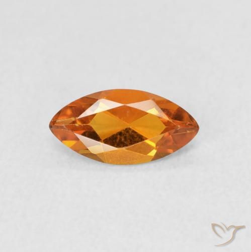 0.48ct Натуральный Средний апельсин Цитрин, Маркиза, VVS-VS