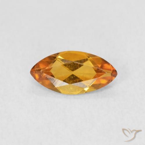 0.46ct Натуральный Средний апельсин Цитрин, Маркиза, VVS-VS