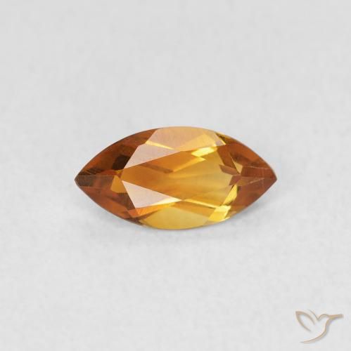 0.47ct Натуральный Золотой Цитрин, Маркиза, Чистота VVS