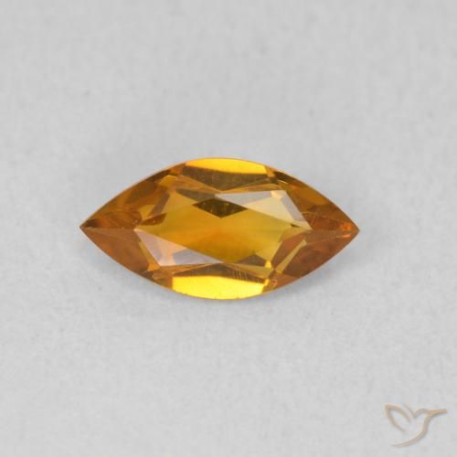 0.50ct Натуральный Глубокий оранжево-золотой Цитрин, Маркиза, Чистота VVS