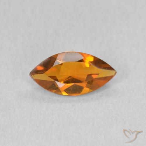0.50ct Натуральный Средний апельсин Цитрин, Маркиза, Чистота VVS