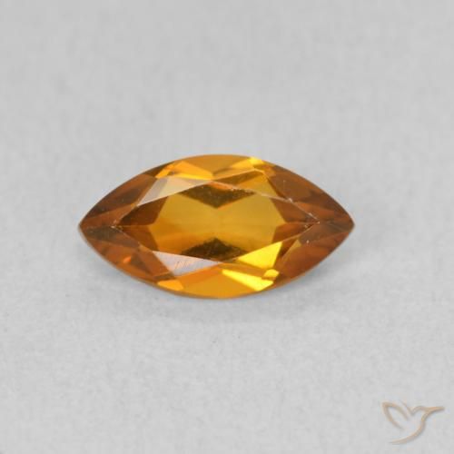 0.55ct Натуральный Средний апельсин Цитрин, Маркиза, Чистота VVS