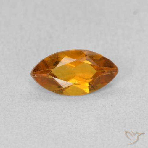 0.49ct Натуральный Оранжево-коричневый Цитрин, Маркиза, VVS-VS