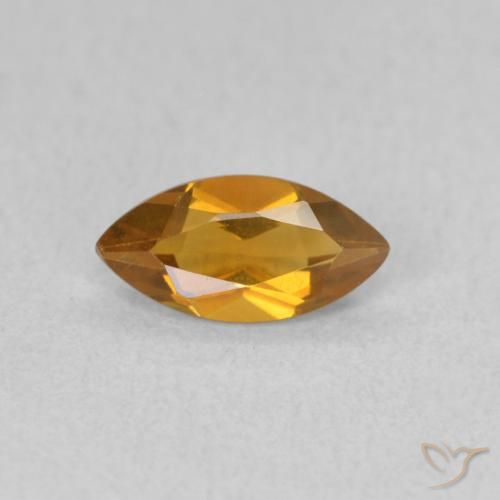 0.48ct Натуральный Золотисто-оранжевый Цитрин, Маркиза, Чистота VVS
