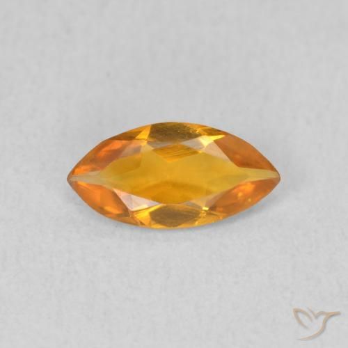 0.40ct Натуральный Глубокий оранжево-золотой Цитрин, Маркиза, Чистота VVS