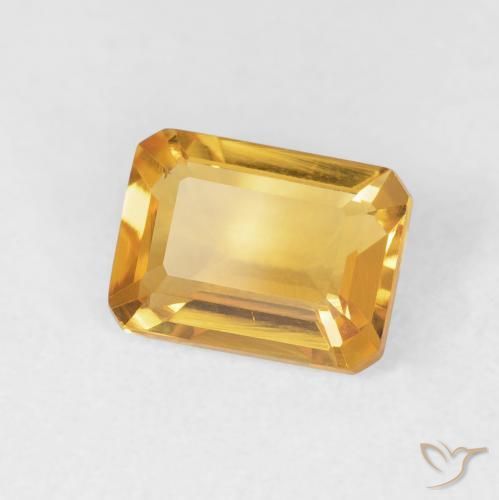 1.49 карата, натуральный Medium Light Orange-Gold Цитрин, Октагон / Изумрудная Огранка, Чистота VVS