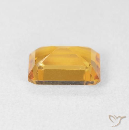 1.40 карата, натуральный Medium Light Orange-Gold Цитрин, Октагон / Изумрудная Огранка, Чистота VVS