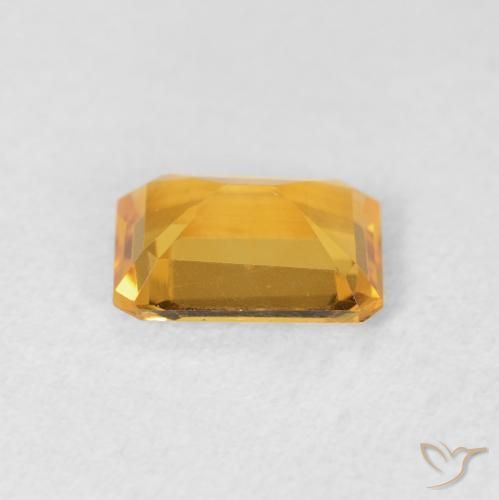 1.15 карата, натуральный Medium Light Orange-Gold Цитрин, Октагон / Изумрудная Огранка, Чистота VVS