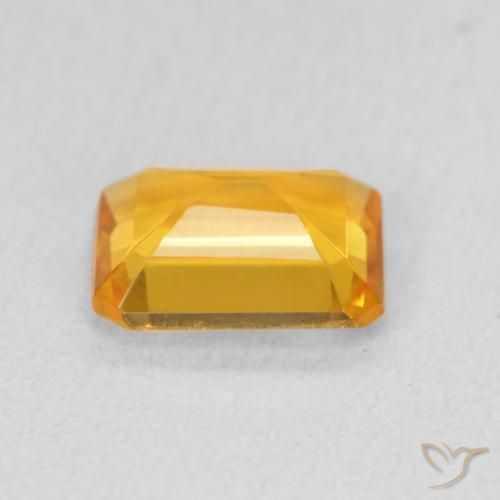 1.21 карата, натуральный Medium Light Orange-Gold Цитрин, Октагон / Изумрудная Огранка, Чистота VVS