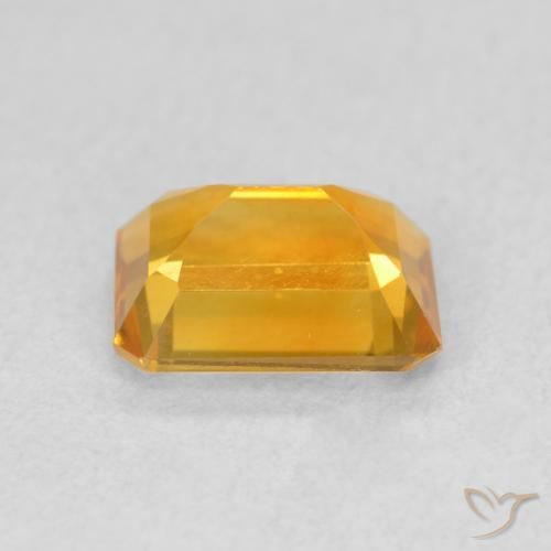 1.34 карата, натуральный Medium Light Orange-Gold Цитрин, Октагон / Изумрудная Огранка, VVS-VS