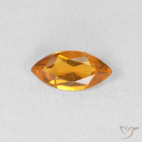 0.40ct Натуральный Абрикос Апельсин Цитрин, Маркиза, VVS-VS