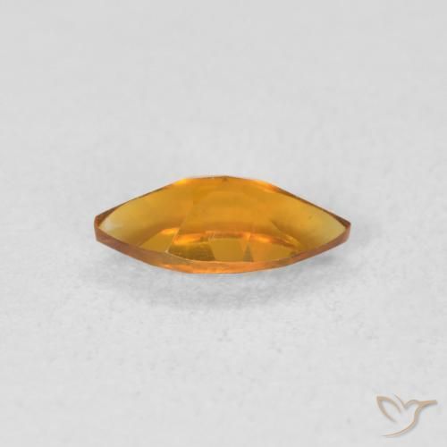 0.49 карата, натуральный Medium Light-Golden Цитрин, Маркиза, VVS-VS