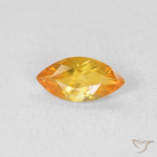 0.44ct Натуральный Средний золотой Цитрин, Маркиза, VVS-VS