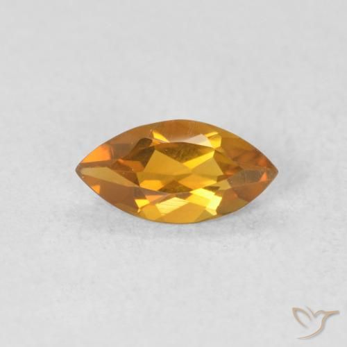 0.47ct Натуральный Оранжево-золотой Цитрин, Маркиза, VVS-VS