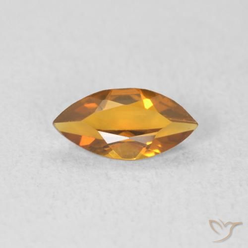0.48ct Натуральный Средний оранжево-золотой Цитрин, Маркиза, VVS-VS
