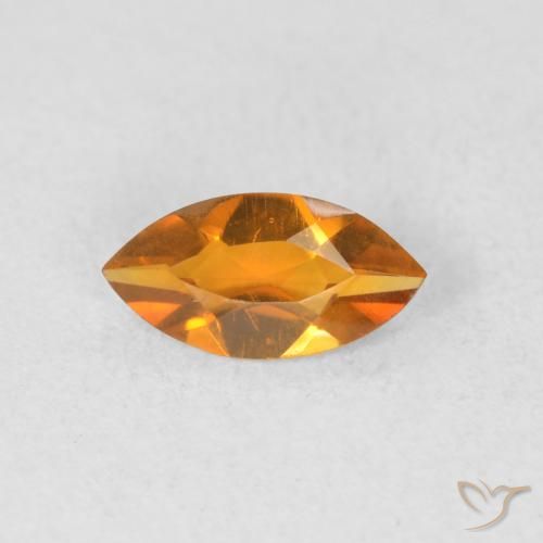 0.49ct Натуральный Золотой Цитрин, Маркиза, VVS-VS