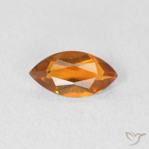 0.50ct Натуральный Темно-оранжевый Цитрин, Маркиза, VVS-VS