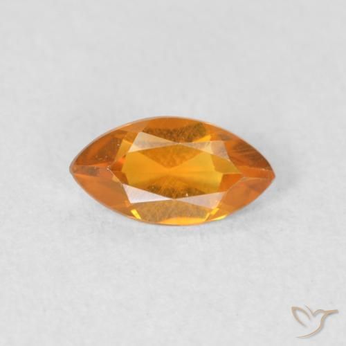 0.51ct Натуральный Средний апельсин Цитрин, Маркиза, VVS-VS
