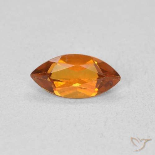 0.51ct Натуральный Абрикос Апельсин Цитрин, Маркиза, Чистота VS