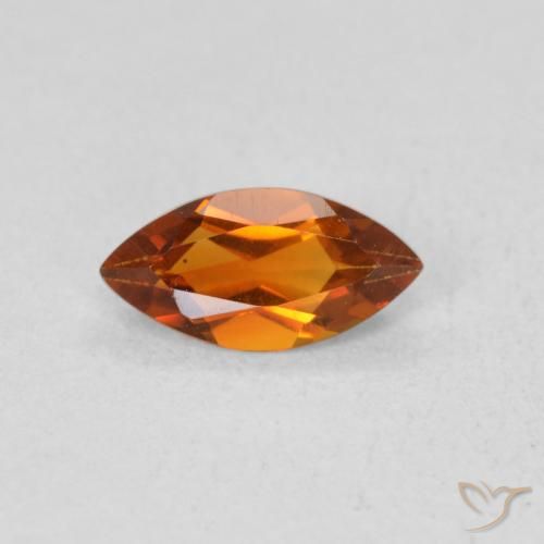 0.52ct Натуральный Землистый апельсин Цитрин, Маркиза, Чистота VS