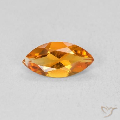 0.46ct Натуральный Абрикос Апельсин Цитрин, Маркиза, Чистота VS
