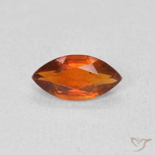 0.52ct Натуральный Огонь Оранжевый Цитрин, Маркиза, VVS-VS