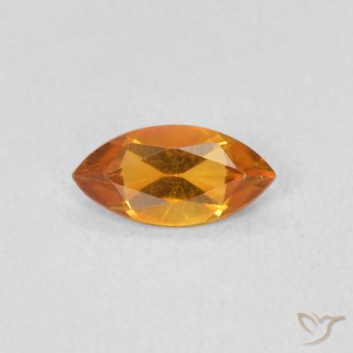 0.48ct Натуральный Абрикос Апельсин Цитрин, Маркиза, Чистота VS