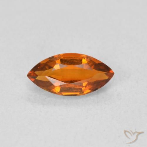 0.56ct Натуральный Темно-оранжевый Цитрин, Маркиза, VVS-VS