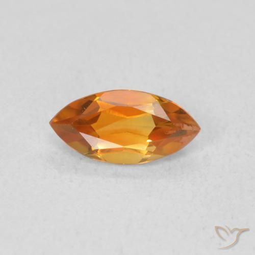 0.56ct Натуральный Средний апельсин Цитрин, Маркиза, VVS-VS