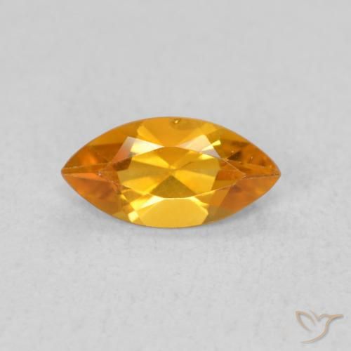 0.47ct Натуральный Абрикос Апельсин Цитрин, Маркиза, VVS-VS