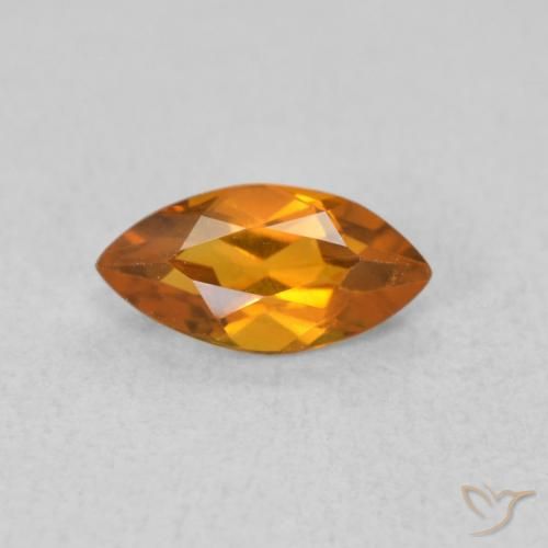 0.54ct Натуральный Абрикос Апельсин Цитрин, Маркиза, VVS-VS