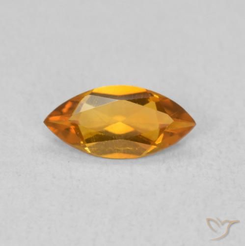 0.40ct Натуральный Средний апельсин Цитрин, Маркиза, Чистота VS