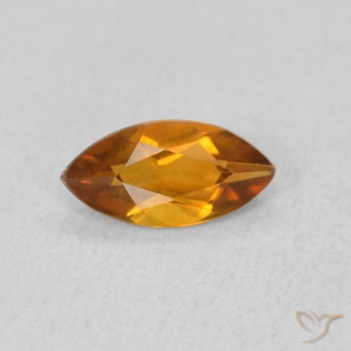 0.47ct Натуральный Средний апельсин Цитрин, Маркиза, VVS-VS