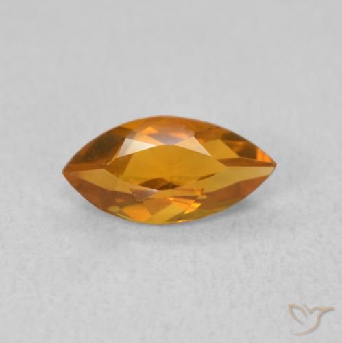 0.54ct Натуральный Оранжево-коричневый Цитрин, Маркиза, VVS-VS