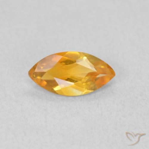 0.45ct Натуральный Средний апельсин Цитрин, Маркиза, VVS-VS