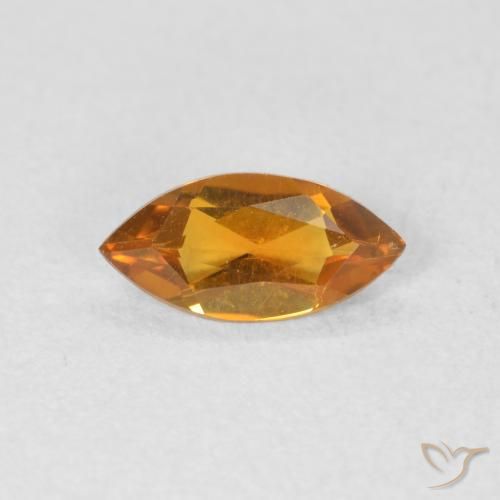 0.43ct Натуральный Средний апельсин Цитрин, Маркиза, VVS-VS